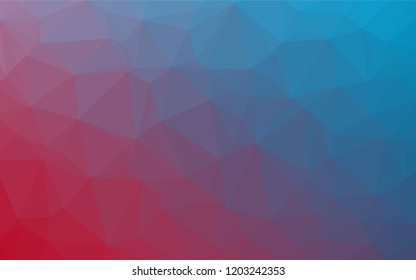 Light Blue, Red vector abstract mosaic background. Glitter abstract illustration with an elegant design. The textured pattern can be used for background.