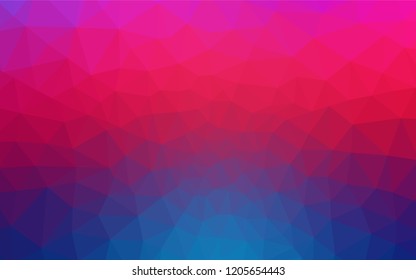 Light Blue, Red vector abstract polygonal background. Shining colorful illustration with triangles. A completely new design for your leaflet.