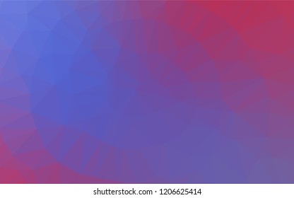 Light Blue, Red vector abstract mosaic background. Triangular geometric sample with gradient.  Brand new style for your business design.