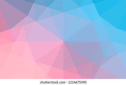 Light Blue, Red vector abstract polygonal texture. Colorful abstract illustration with gradient. The best triangular design for your business.