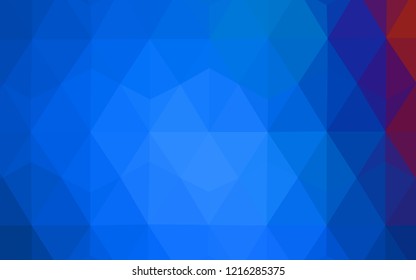 Light Blue, Red vector abstract polygonal template. Triangular geometric sample with gradient.  Template for cell phone's backgrounds.