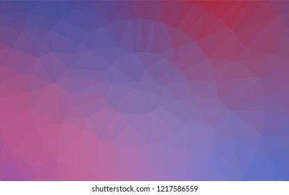 Light Blue, Red vector abstract polygonal texture. Brand new colored illustration in blurry style with gradient. Brand new design for your business.