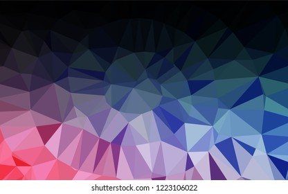 Light Blue, Red vector abstract polygonal texture. Triangular geometric sample with gradient.  The completely new template can be used for your brand book.