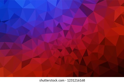 Light Blue, Red vector abstract mosaic pattern. Shining colorful illustration with triangles. A completely new design for your leaflet.