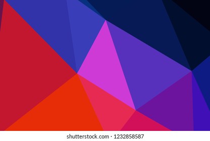 Light Blue, Red vector abstract polygonal template. Polygonal abstract illustration with gradient. New template for your brand book.