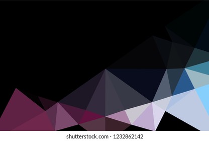 Light Blue, Red vector abstract mosaic pattern. Triangular geometric sample with gradient.  A completely new template for your business design.
