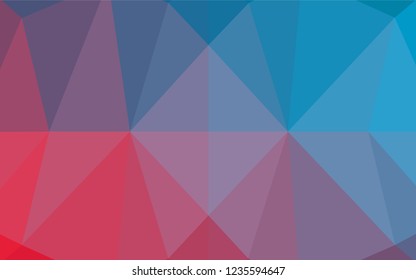 Light Blue, Red vector abstract polygonal texture. Creative geometric illustration in Origami style with gradient. The textured pattern can be used for background.