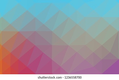 Light Blue, Red vector abstract mosaic background. An elegant bright illustration with gradient. Brand new design for your business.