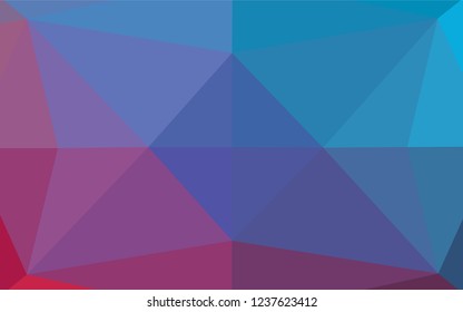Light Blue, Red vector abstract polygonal texture. Shining illustration, which consist of triangles. A completely new template for your business design.