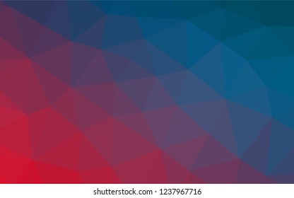 Light Blue, Red vector abstract mosaic background. A completely new color illustration in a vague style. A completely new design for your business.