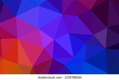 Light Blue, Red vector abstract polygonal template. Shining colorful illustration with triangles. New template for your brand book.