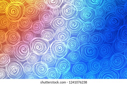 Light Blue, Red vector abstract doodle background. Glitter abstract illustration with doodles and roses. A completely new design for your business.