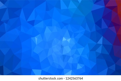 Light Blue, Red vector abstract mosaic pattern. Creative illustration in halftone style with triangles. Polygonal design for your web site.