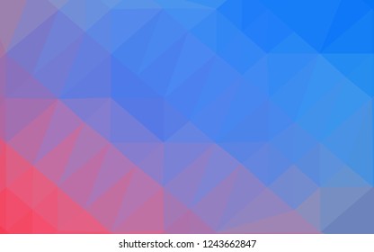 Light Blue, Red vector abstract polygonal cover. Colorful abstract illustration with gradient. Textured pattern for background.