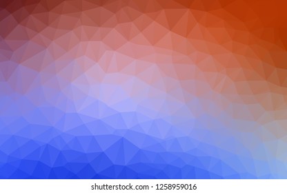 Light Blue, Red vector abstract polygonal pattern. Glitter abstract illustration with an elegant triangles. Brand new design for your business.