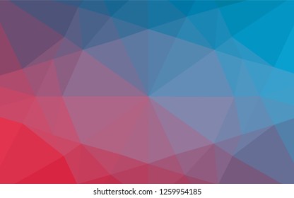 Light Blue, Red vector abstract mosaic background. Creative geometric illustration in Origami style with gradient. The template can be used as a background for cell phones.