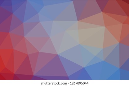 Light Blue, Red vector abstract polygonal texture. Brand new colored illustration in blurry style with gradient. The template can be used as a background for cell phones.