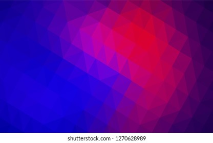 Light Blue, Red vector abstract polygonal background. Colorful abstract illustration with triangles. Best triangular design for your business.