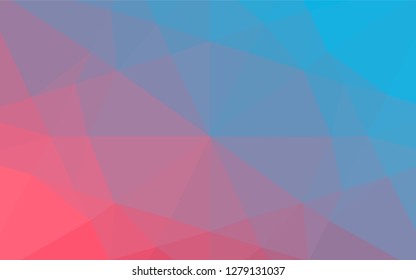 Light Blue, Red vector abstract mosaic background. Shining illustration, which consist of triangles. The completely new template can be used for your brand book.