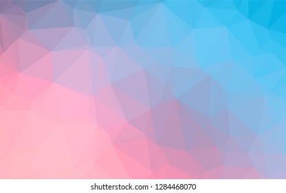 Light Blue, Red vector abstract polygonal cover. A vague abstract illustration with gradient. A completely new design for your business.