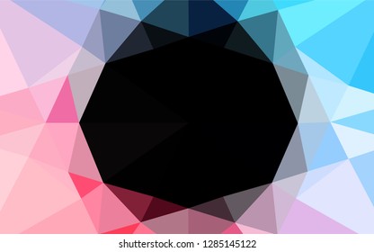Light Blue, Red vector abstract polygonal layout. Creative illustration in halftone style with gradient. Brand new style for your business design.