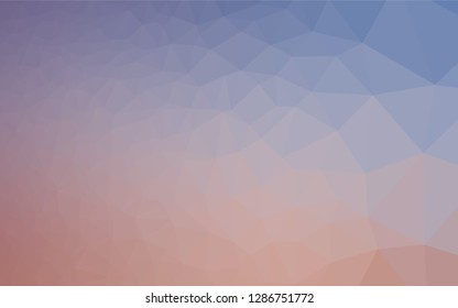 Light Blue, Red vector abstract mosaic background. Geometric illustration in Origami style with gradient.  The template can be used as a background for cell phones.