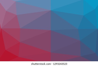 Light Blue, Red vector abstract mosaic background. Geometric illustration in Origami style with gradient. Elegant pattern for a brand book.