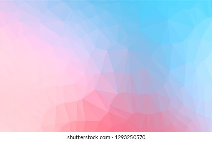 Light Blue, Red vector abstract mosaic background. A sample with polygonal shapes. Brand new style for your business design.