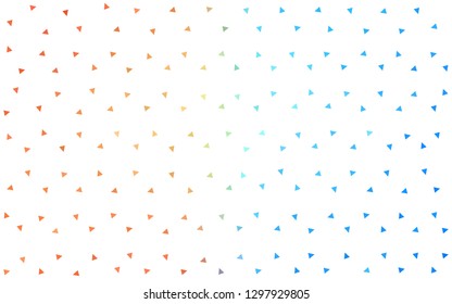 Light Blue, Red vector  abstract mosaic background. Geometric illustration in Origami style with gradient.  Best triangular design for your business.