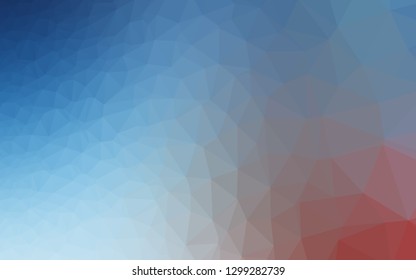 Light Blue, Red vector abstract mosaic pattern. A sample with polygonal shapes. Template for a cell phone background.