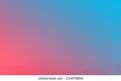 Light Blue, Red vector abstract polygonal layout. Brand new colorful illustration in with gradient. New texture for your design.