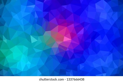 Light Blue, Red vector abstract polygonal template. Colorful abstract illustration with triangles. Brand new design for your business.