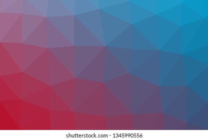 Light Blue, Red vector abstract polygonal layout. A vague abstract illustration with gradient. Brand new design for your business.