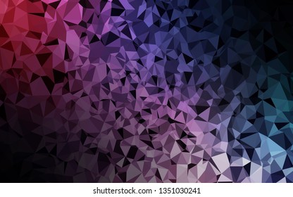 Light Blue, Red vector abstract mosaic backdrop. Geometric illustration in Origami style with gradient. Triangular pattern for your business design.