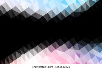 Light Blue, Red vector abstract mosaic pattern. Colorful illustration in abstract style with gradient. The best triangular design for your business.