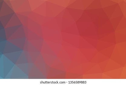Light Blue, Red vector abstract polygonal layout. A sample with polygonal shapes. Triangular pattern for your business design.