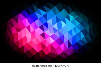 Light Blue, Red vector abstract polygonal texture. Glitter abstract illustration with an elegant design. Template for your brand book.