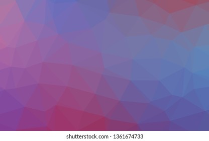 Light Blue, Red vector abstract polygonal layout. An elegant bright illustration with gradient. Triangular pattern for your business design.