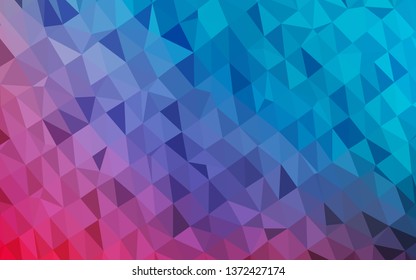Light Blue, Red vector abstract mosaic background. A completely new color illustration in a vague style. Template for a cell phone background.