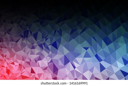 Light Blue, Red vector abstract mosaic backdrop. Geometric illustration in Origami style with gradient. Brand new design for your business.