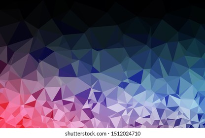Light Blue, Red vector abstract polygonal texture. An elegant bright illustration with gradient. Textured pattern for background.