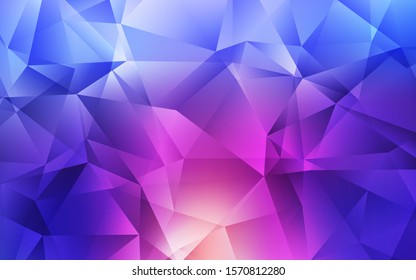 Light Blue, Red vector abstract mosaic backdrop. A completely new color illustration in a polygonal style. Brand new style for your business design.