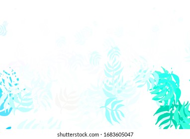 Light Blue, Red vector abstract background with leaves. Modern geometrical abstract illustration with leaves. Brand new design for your business.