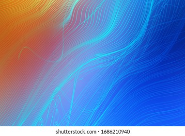 Light Blue, Red vector abstract blurred layout. Glitter abstract illustration with gradient design. Blurred design for your web site.