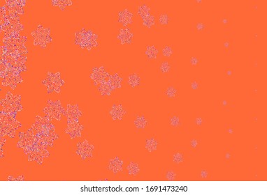 Light Blue, Red vector abstract design with flowers. Abstract illustration with flowers in doodles style. Template for backgrounds of cell phones.