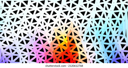 Light blue, red vector abstract triangle background. Decorative colorful illustration with abstract triangles. Modern design for your apps.