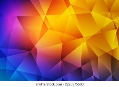 Light Blue, Red vector abstract mosaic background. Triangular geometric sample with gradient.  A new texture for your web site.