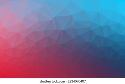 Light Blue, Red vector abstract mosaic pattern. Colorful abstract illustration with gradient. Triangular pattern for your business design.