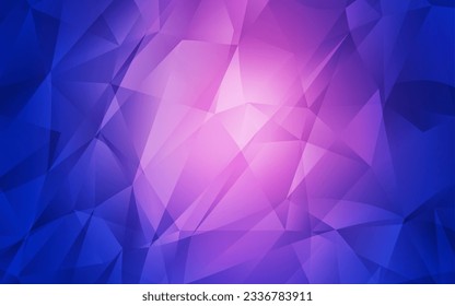 Hellblauer, roter, abstrakter polygonaler Hintergrund. Dreieckige geometrische Probe mit Farbverlauf.  Vorlage für die Hintergründe des Handys.
