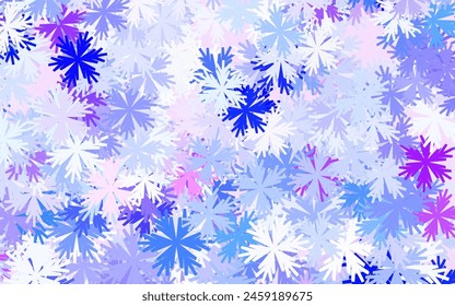 Light Blue, Red vector abstract pattern with flowers. Flowers with gradient on white background. New template for your brand book.